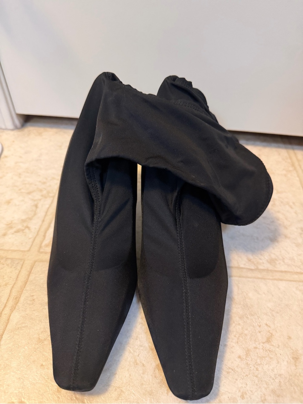 Zara Black Stretch Sock Boots